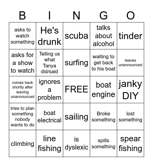 Andrew bingo Card