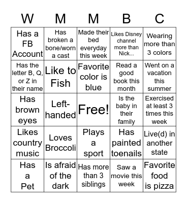 Bingo Card