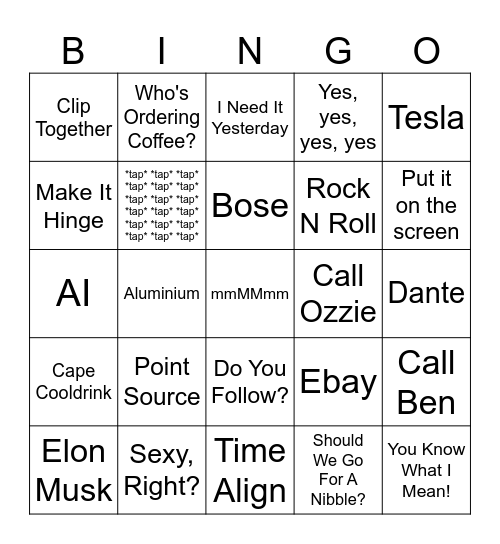 BINGOM Bingo Card