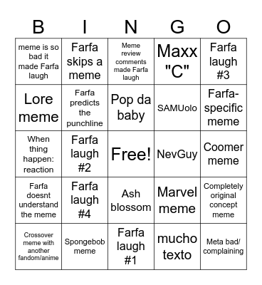 Master Duel Meme Review BINGO Card