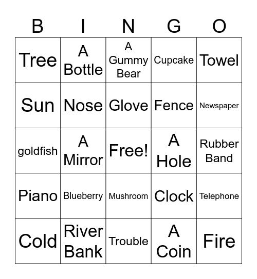 Riddle Quest Bingo Card