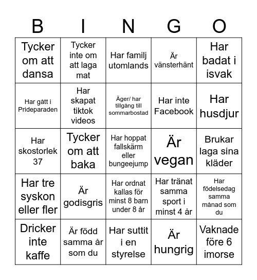 Mingelbingo Card