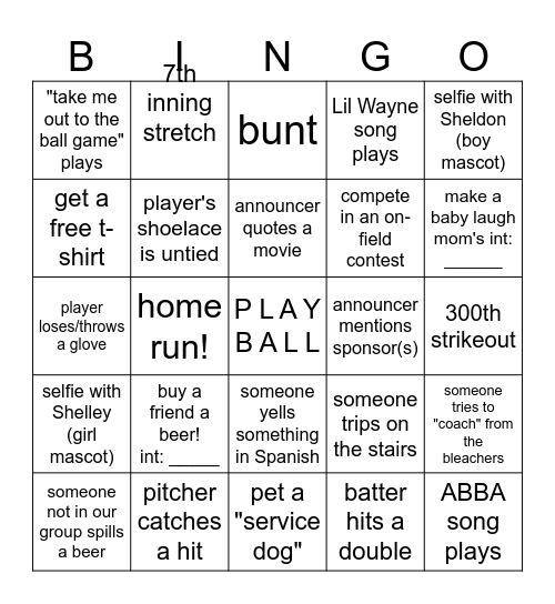 D A Y T O N A ⚾︎ T O R T U G A S Bingo Card