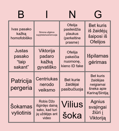 Mano ID Bingo Card