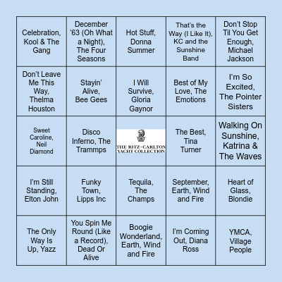 Disco Bingo Card