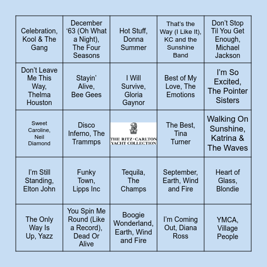 Disco Bingo Card