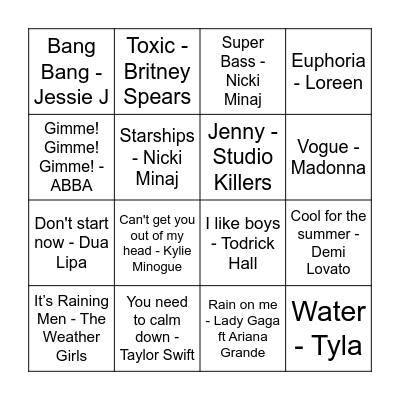 PRIDE BINGO Card