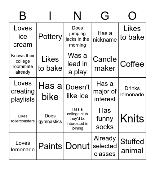 Title here Bingo Card