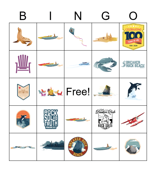 Breaker Rock Beach Bingo Card