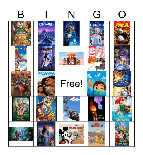 Disney Bingo Card