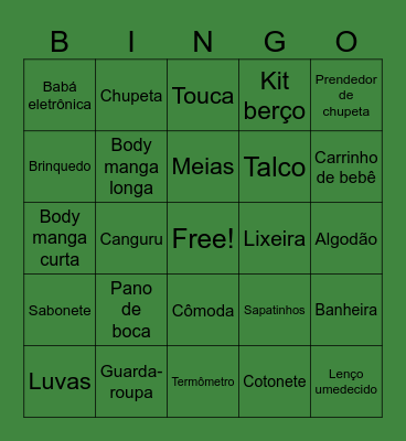 𝐁𝐚𝐛𝐲 𝐁𝐢𝐧𝐠𝐨 𝐁𝐞𝐭𝐢𝐧𝐚 𝐨𝐮 𝐋𝐞𝐯𝐢 Bingo Card