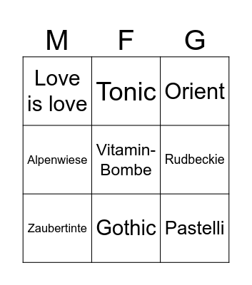 Tanja Effpunkt Bingo Card