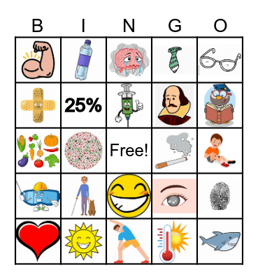 Healthy Vision Bingo Card