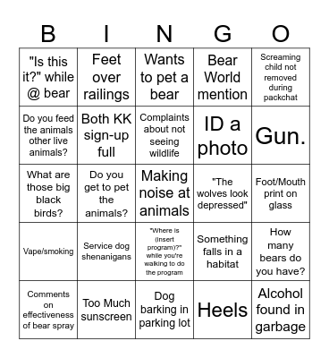Summer bingo! :) Bingo Card