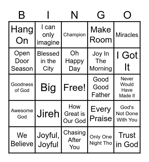 Upon This Rock Music Bingo #3 Bingo Card