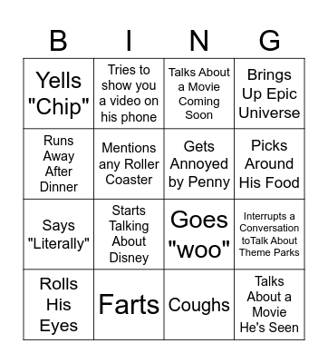 Christopherisms Bingo Card