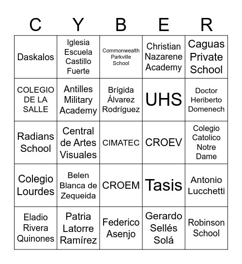 Cyberbingo Card
