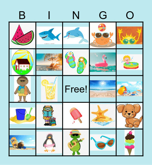 Summer Images Bingo Card