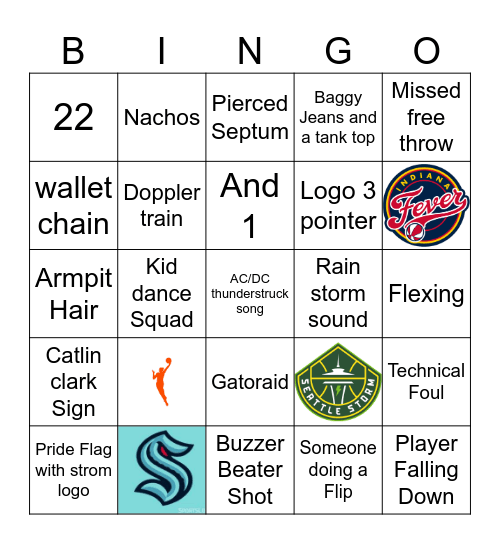 WNBA Bingo Card
