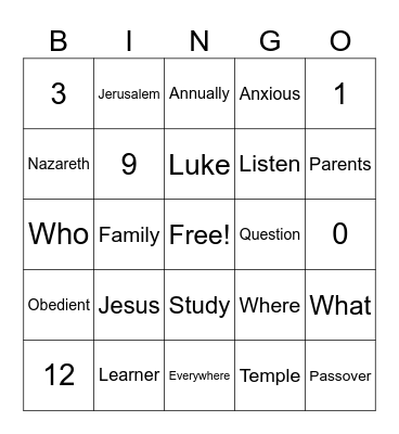 Duff Shy Temple CME VBS Day 1 2024 Bingo Card