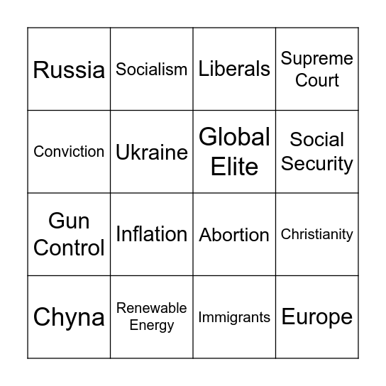 DISCORD DRINKING GAME Bingo Card