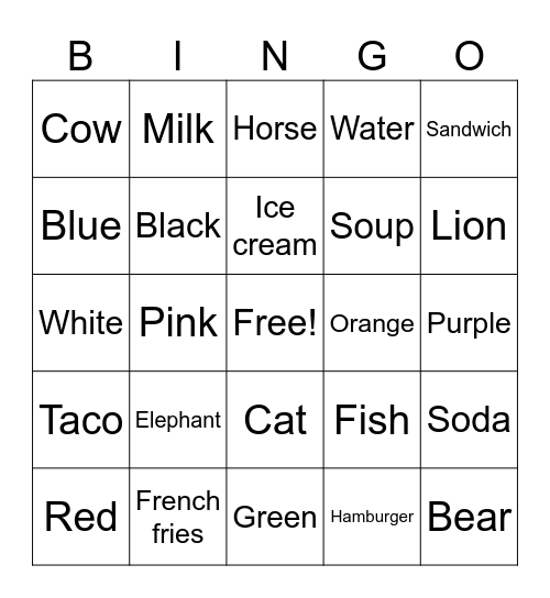 ASL Bingo Card