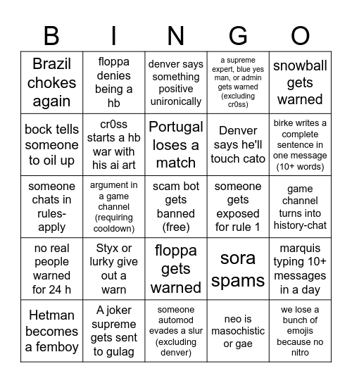 Suga into marble race challenge Bingo Card