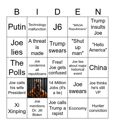 Debate Night Bingo! Bingo Card