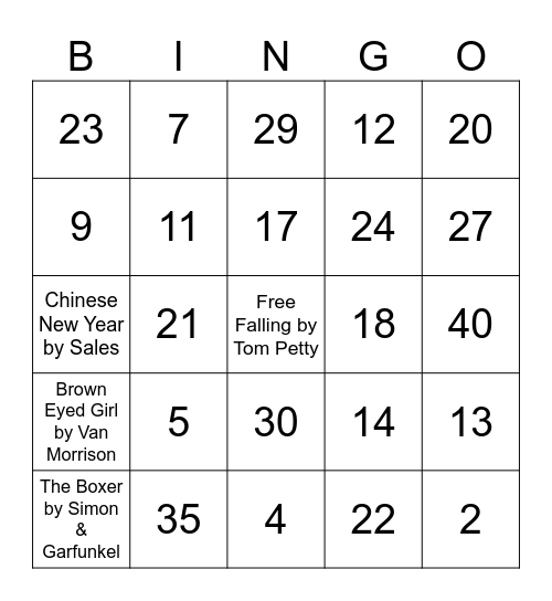 John & Jen's Wedding Bingo! Bingo Card