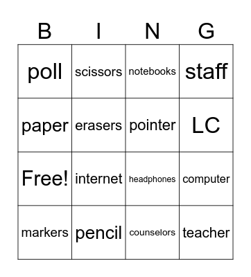 FFN Bingo Card