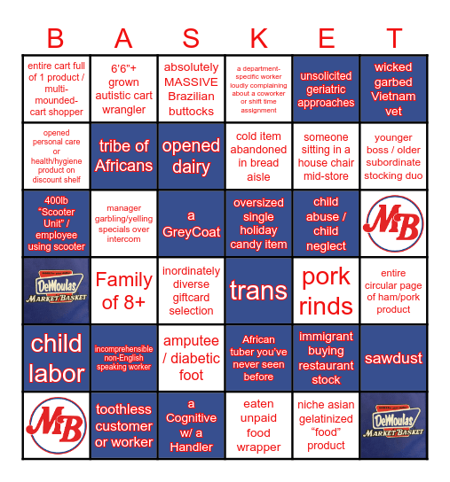 DeMoulas Market Bingo Card