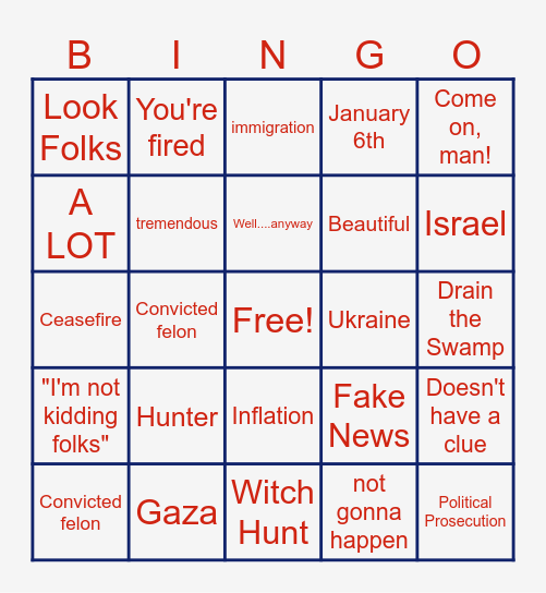 Debate Bingo! Bingo Card