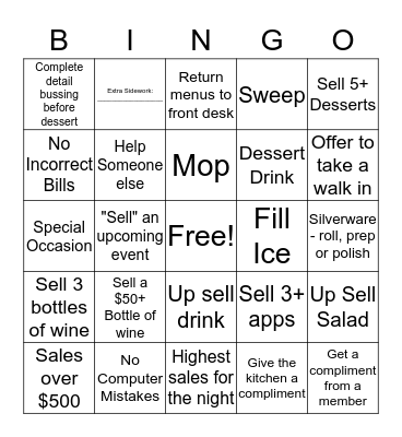 BCC Server Bingo Card