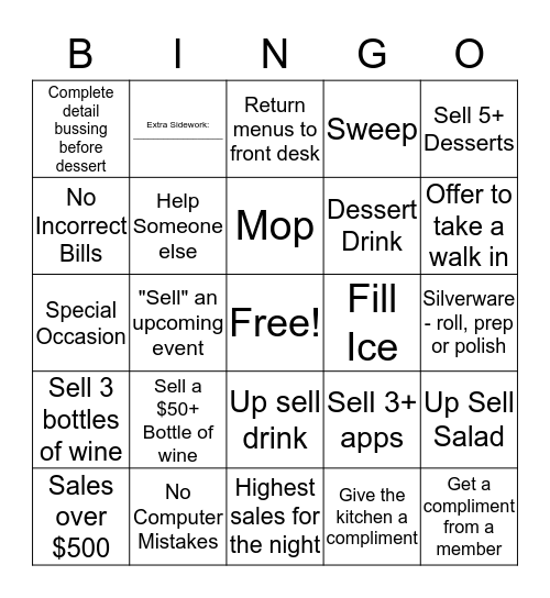 BCC Server Bingo Card