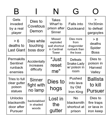DS2 Bingo Pt.1 Bingo Card