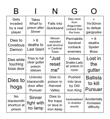 DS2 Bingo Pt.1 Bingo Card