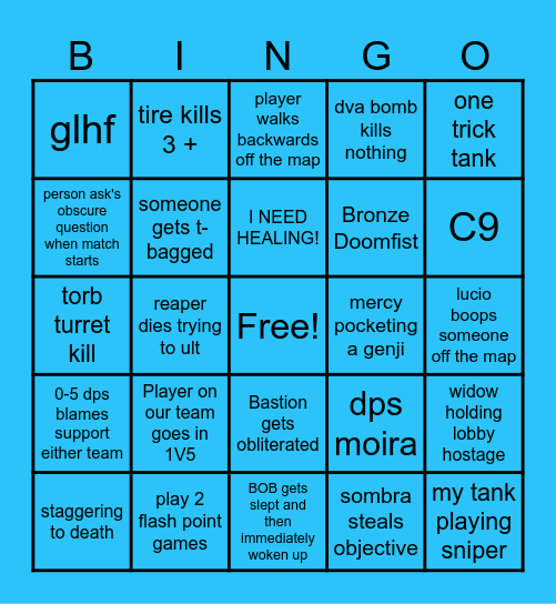 Overwatch BINGO Card