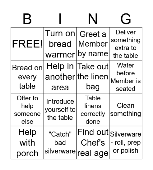 BCC Runner Bingo Card