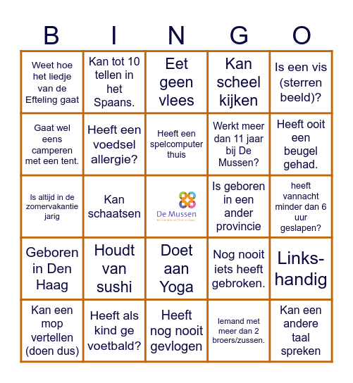 Mussenbingo Card