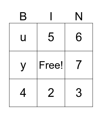 BINGO MUSICAL Bingo Card