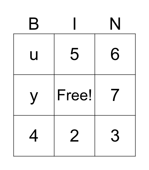 BINGO MUSICAL Bingo Card