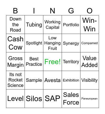 Sales Meeting 2024 Bingo Card