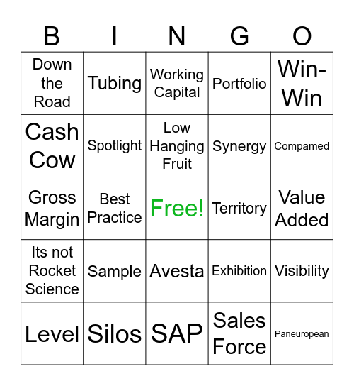 Sales Meeting 2024 Bingo Card