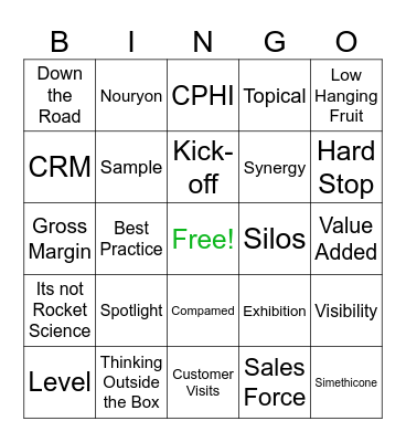 Sales Meeting 2024 Bingo Card