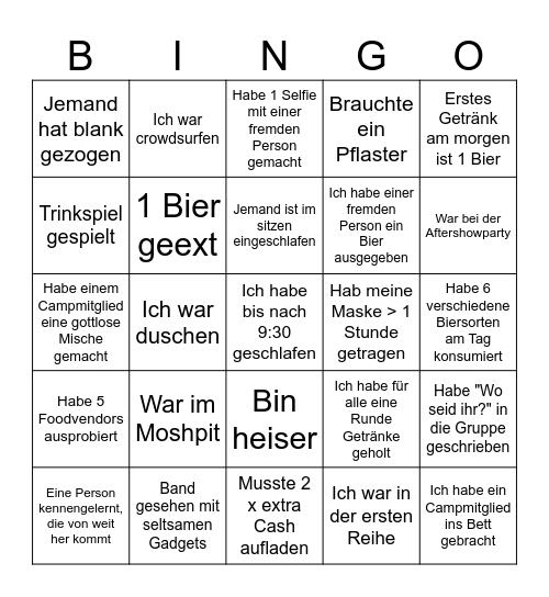 Obscene Extreme Bullshit Bingo Card