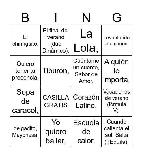 VERANIBINGO Card