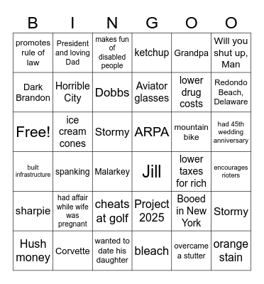 Election BINGO 2024 Bingo Card