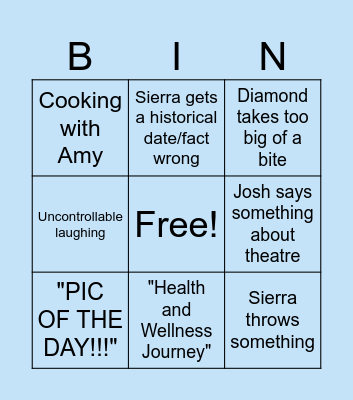 The Daily Refresh Bingo Card