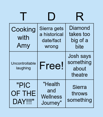 The Daily Refresh Bingo Card