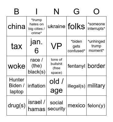 double-haters unite Bingo Card